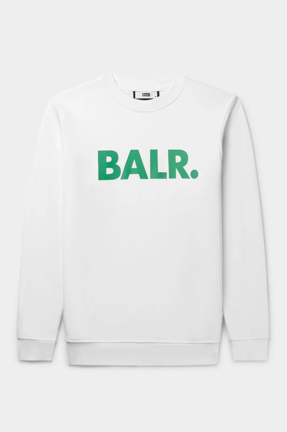 Sweatshirts*BALR. Brand Straight Crewneck Bright White/Putting Green