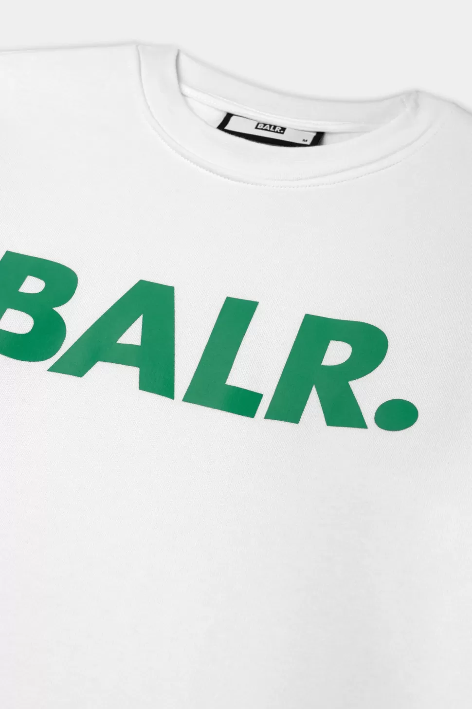 Sweatshirts*BALR. Brand Straight Crewneck Bright White/Putting Green