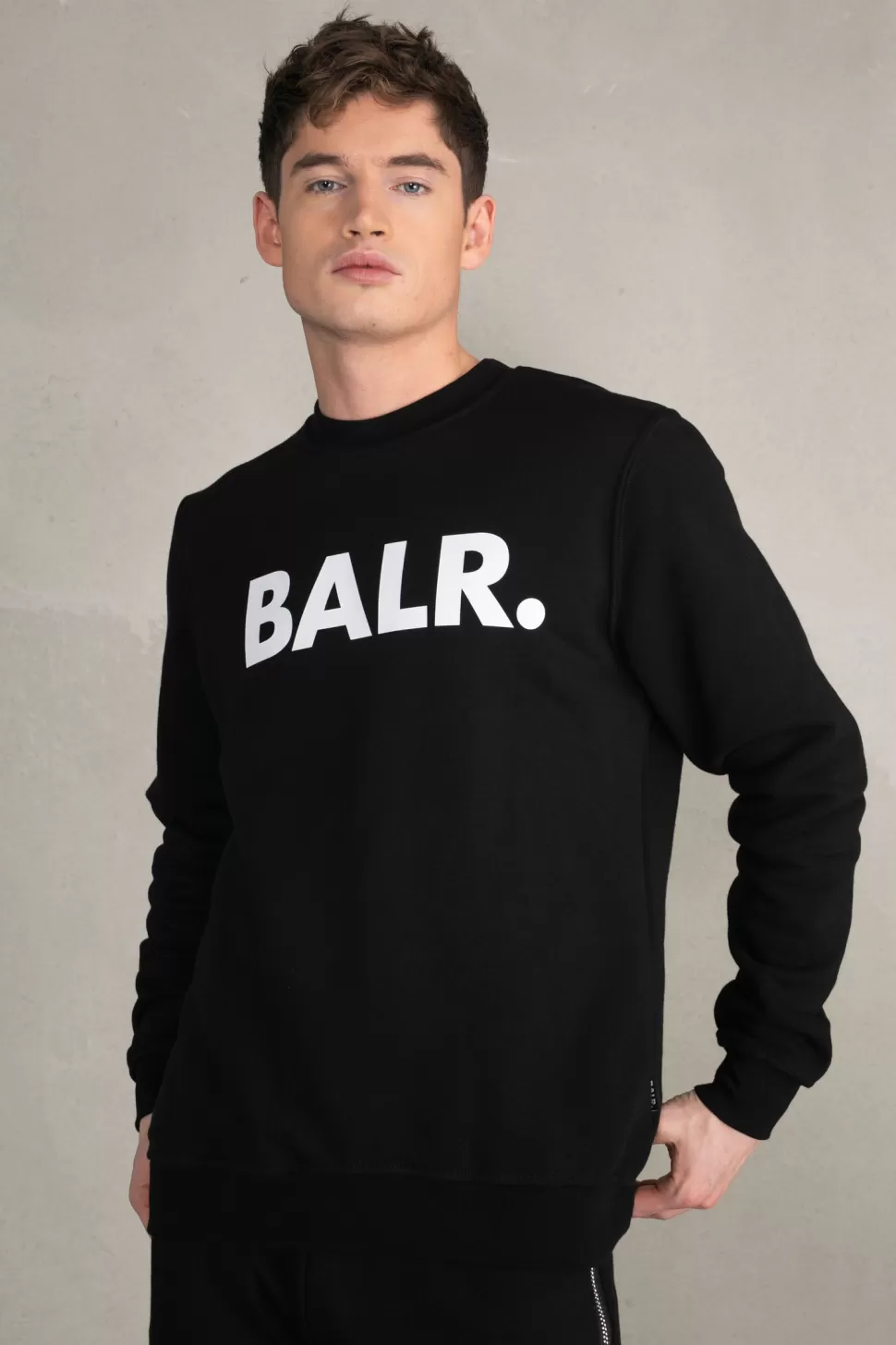 Sweatshirts*BALR. Brand Straight Crewneck Jet Black