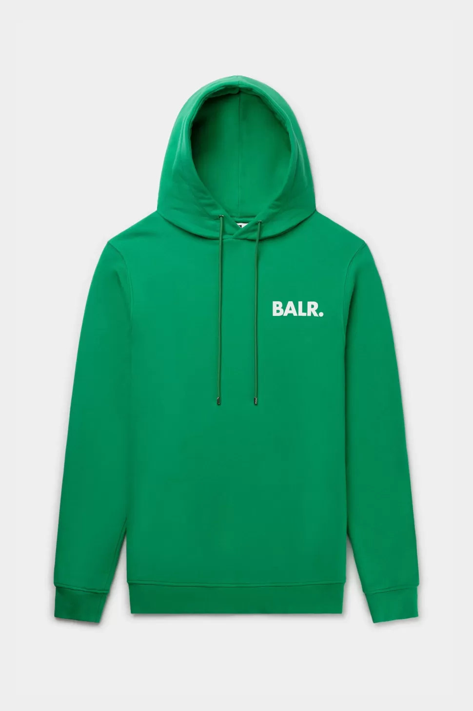 Kapuzenpullover*BALR. Brand Straight Small Logo Hoodie Putting Green/Bright White