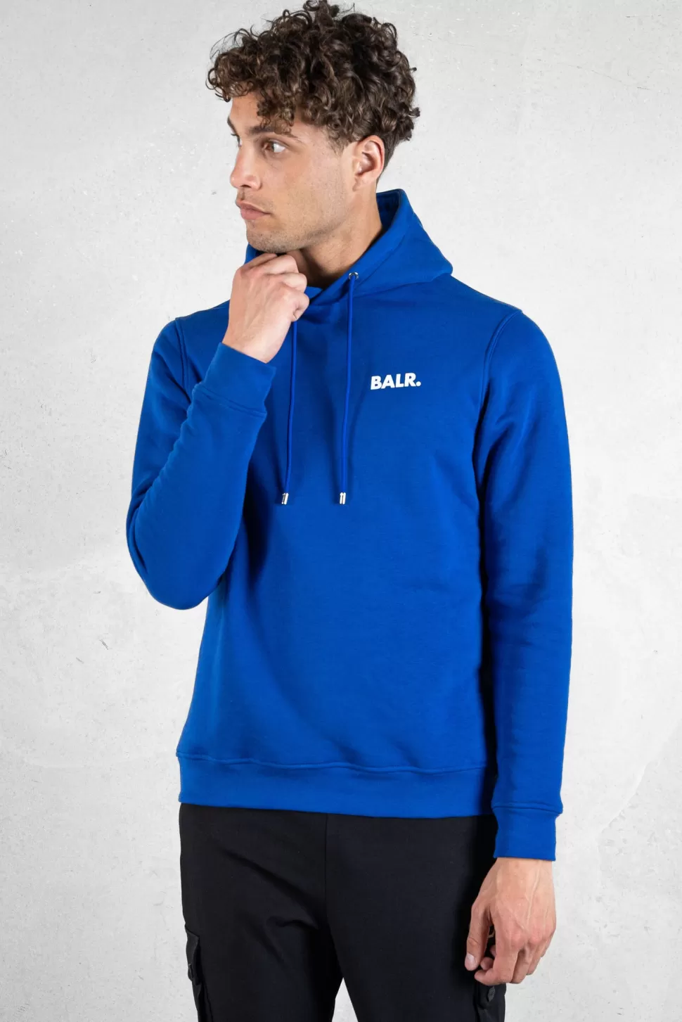 Kapuzenpullover*BALR. Brand Straight Small Logo Hoodie Surf The Web/Bright White