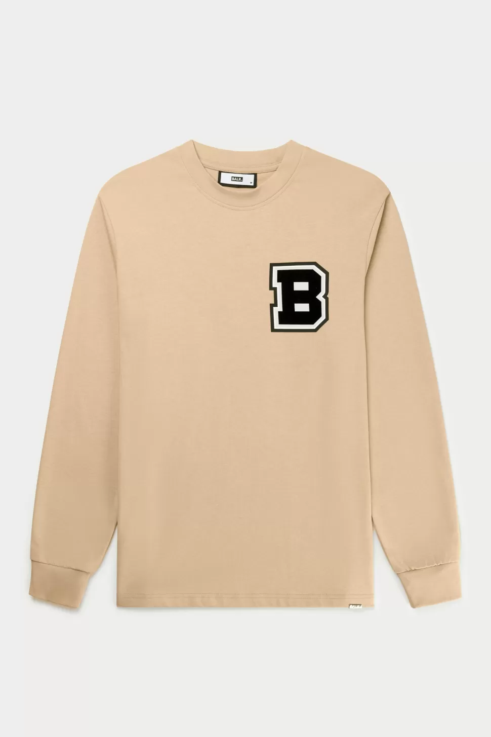 T-Shirts*BALR. Franck Relaxed B Crest Longsleeve Irish Cream