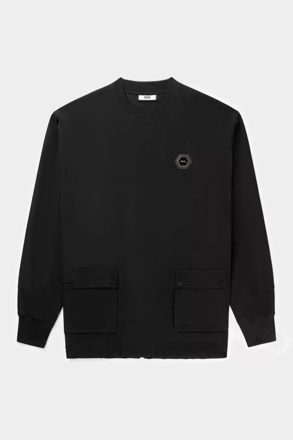 Sweatshirts*BALR. Franck Relaxed Cargo Crewneck Jet Black