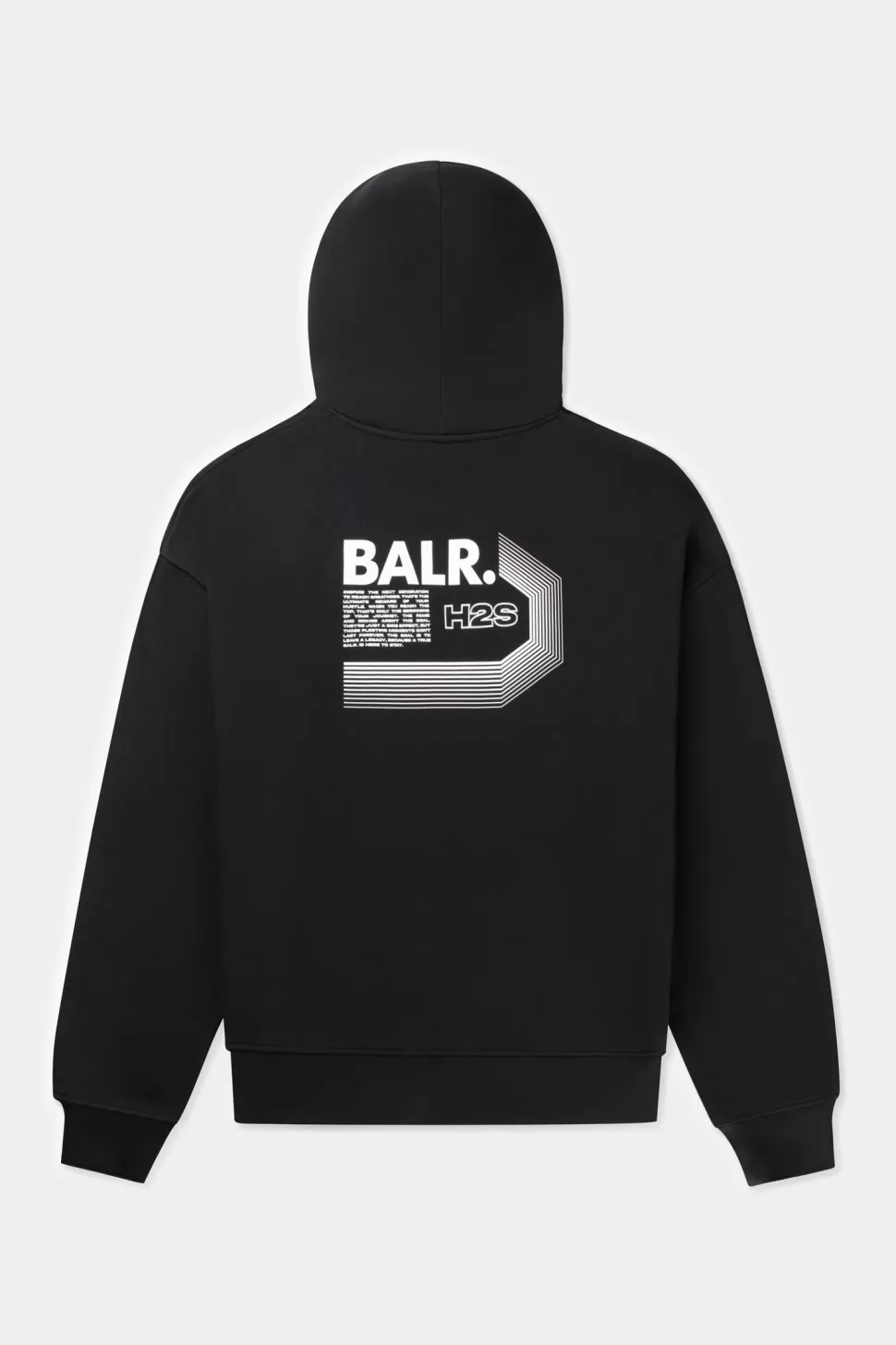 Kapuzenpullover*BALR. Joey Box Half Track H2S Hoodie Jet Black