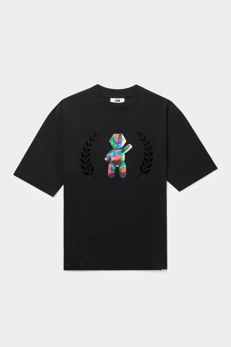 T-Shirts*BALR. Joey Box Holographic Crest T-Shirt Jet Black