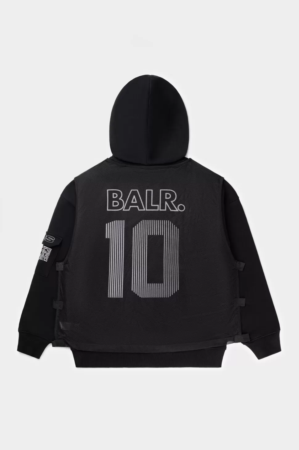 Kapuzenpullover*BALR. Joey Box Mesh H2S Hoodie Jet Black