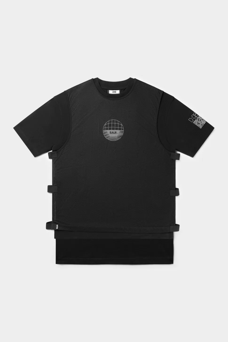 T-Shirts*BALR. Joey Box Mesh T-Shirt Jet Black