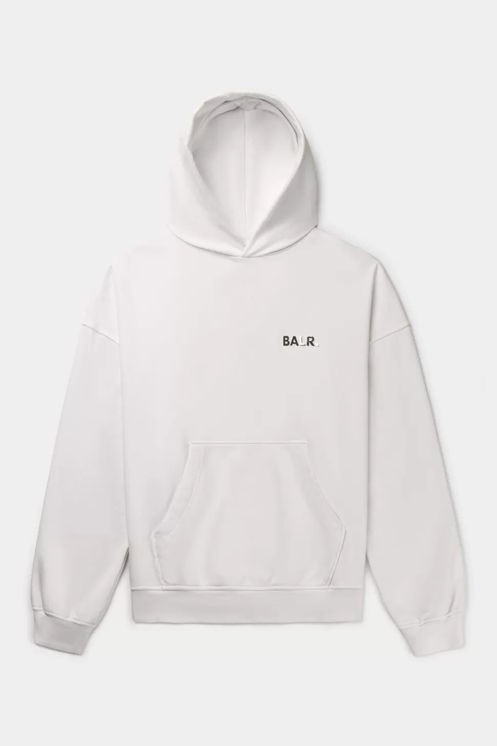 Kapuzenpullover*BALR. Joey Box Satin Hoodie Egret