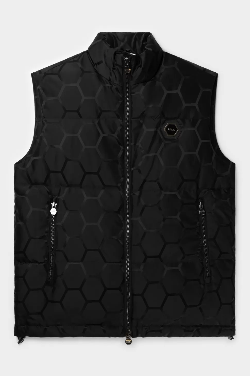 Jacken*BALR. Miles Straight Jacquard Bodywarmer Jet Black