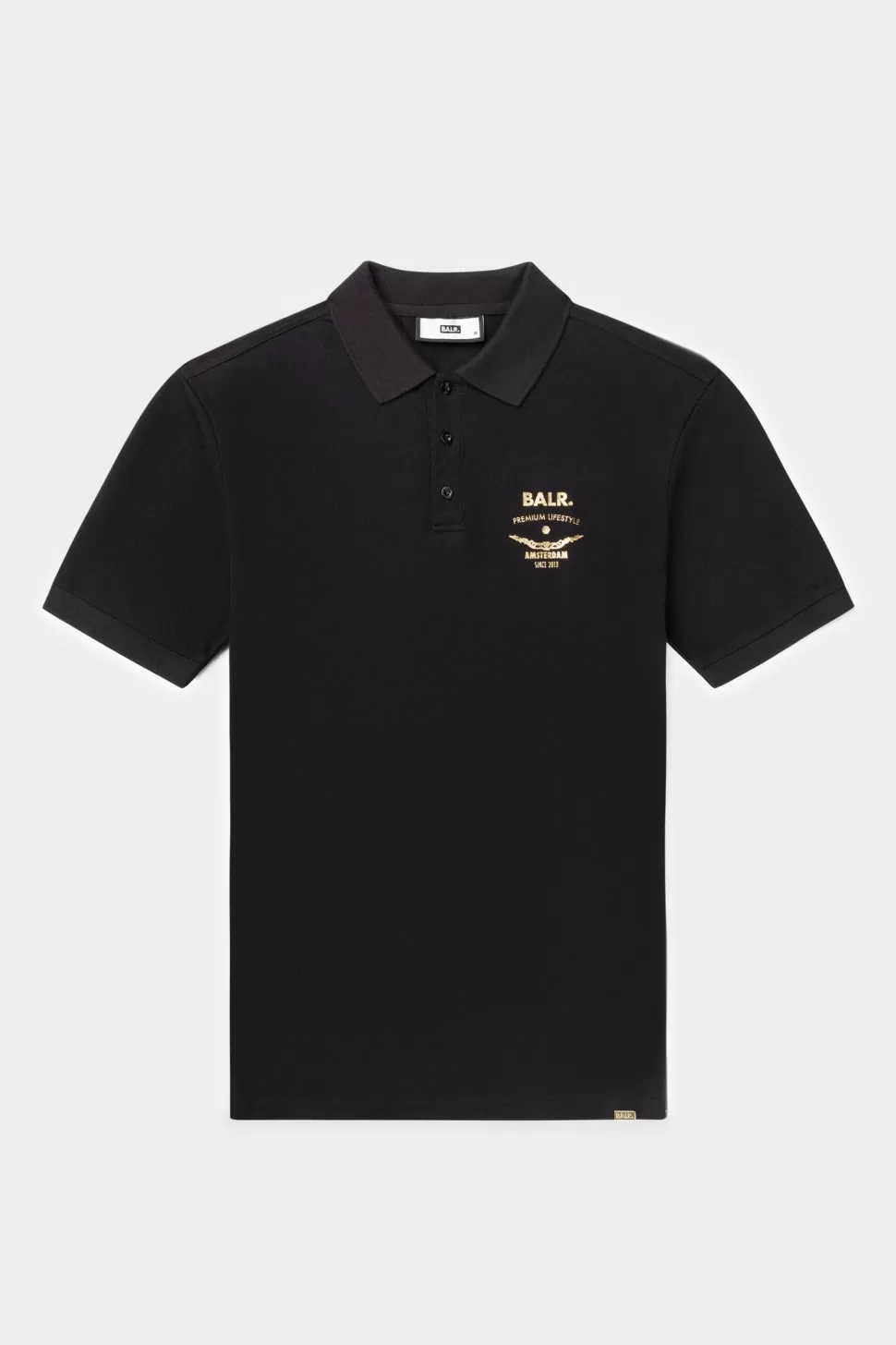 Polos*BALR. Olaf Straight Emblem Polo Jet Black