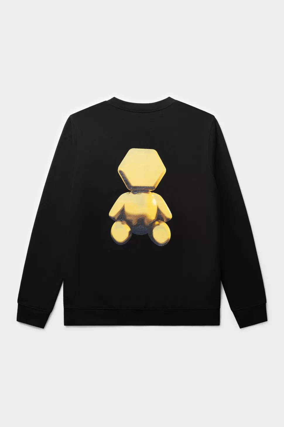 Sweatshirts*BALR. Olaf Straight Gold Doll Emblem Crewneck Jet Black