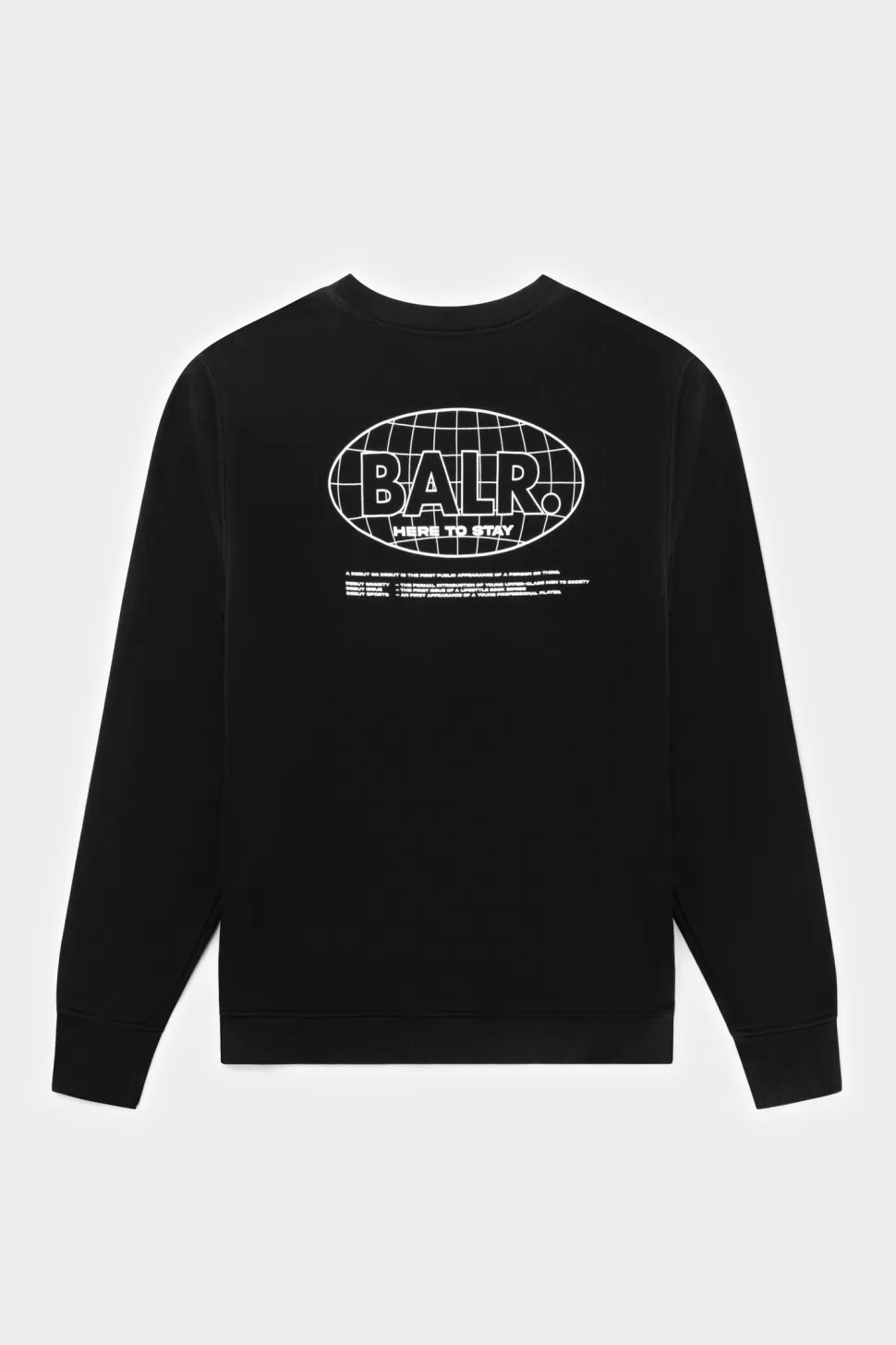 Sweatshirts*BALR. Olaf Straight H2S Globe Crewneck Jet Black