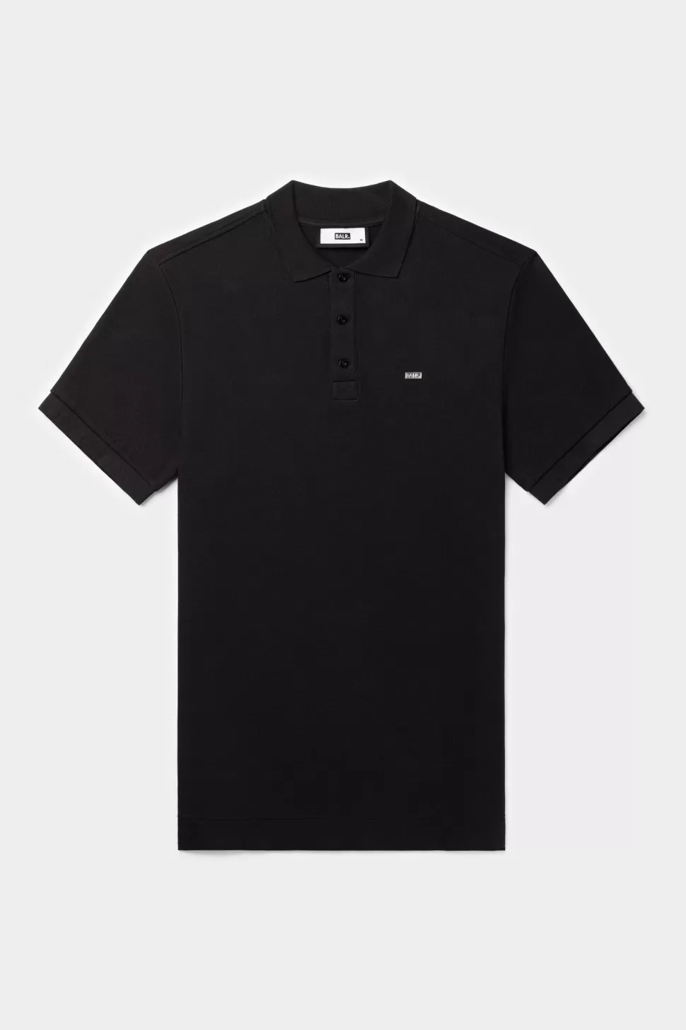 Polos*BALR. Olaf Straight Metal Brand Polo Jet Black