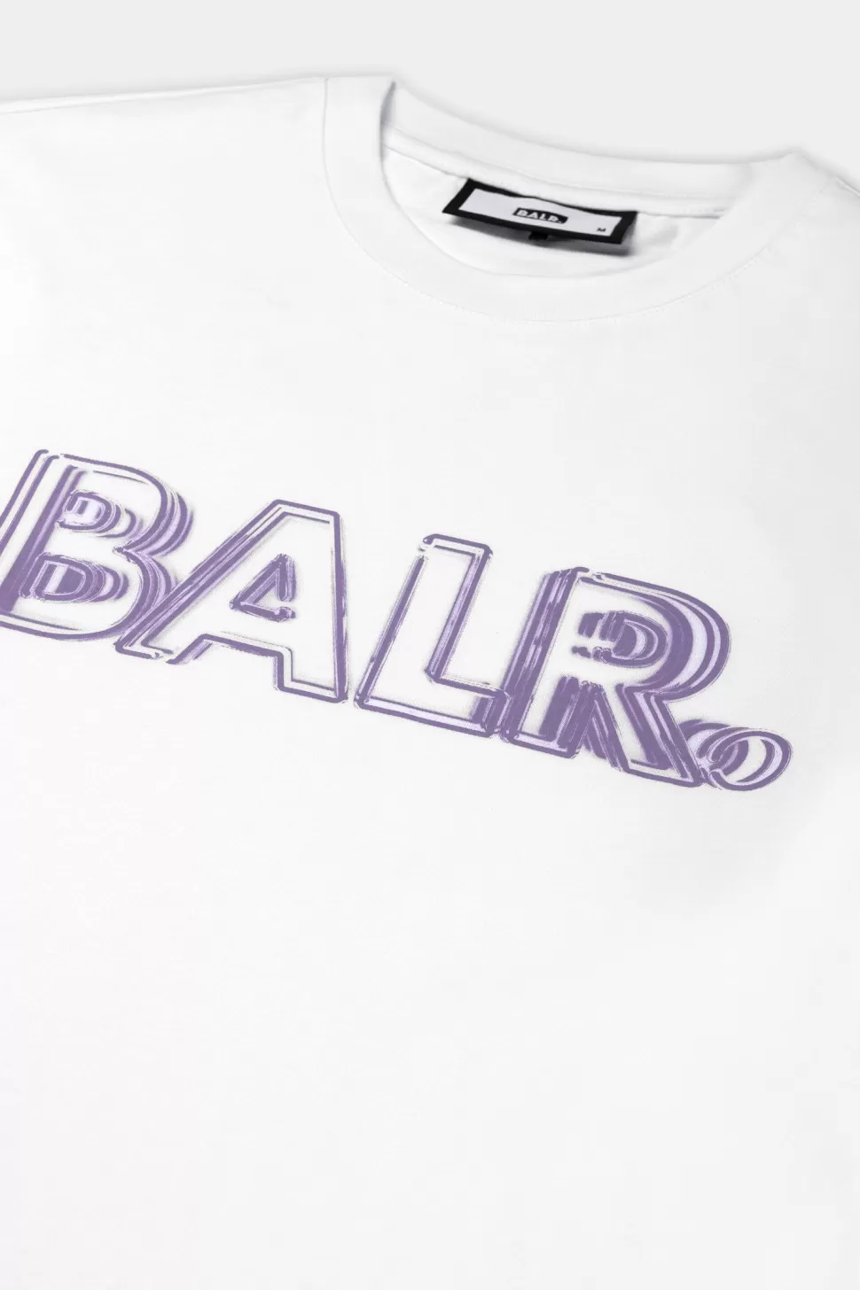 T-Shirts*BALR. Olaf Straight Neon Brand T-Shirt Bright White/Paisley Purple