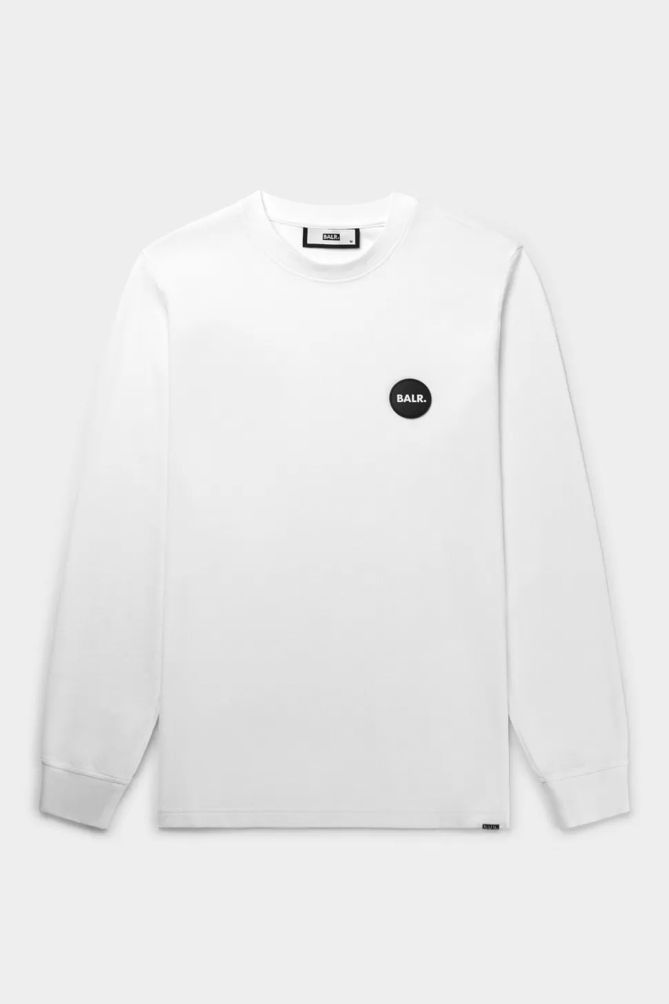 T-Shirts*BALR. Olaf Straight Round Rubber Badge Longsleeve Bright White