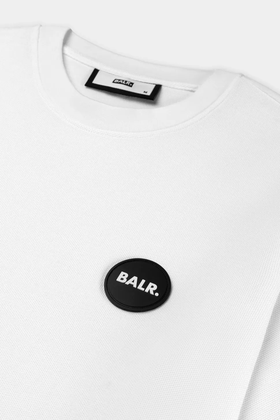 T-Shirts*BALR. Olaf Straight Round Rubber Badge Longsleeve Bright White