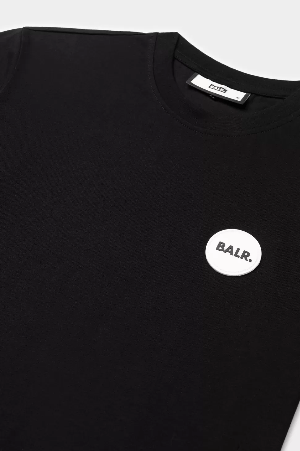 T-Shirts*BALR. Olaf Straight Round Rubber Badge T-Shirt Jet Black