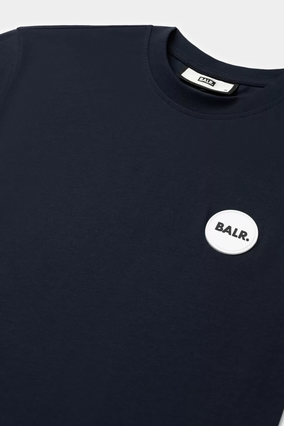 T-Shirts*BALR. Olaf Straight Round Rubber Badge T-Shirt Navy Blazer