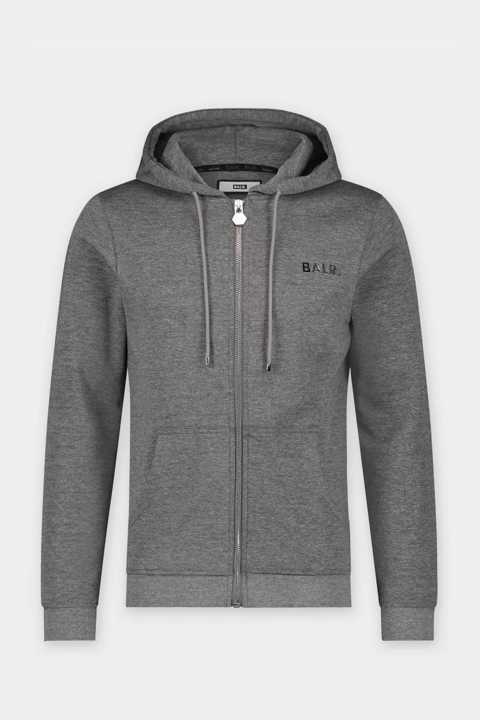 Sweatshirts*BALR. Q-Series Straight Zipped Hoodie Men Dk Grey Heather