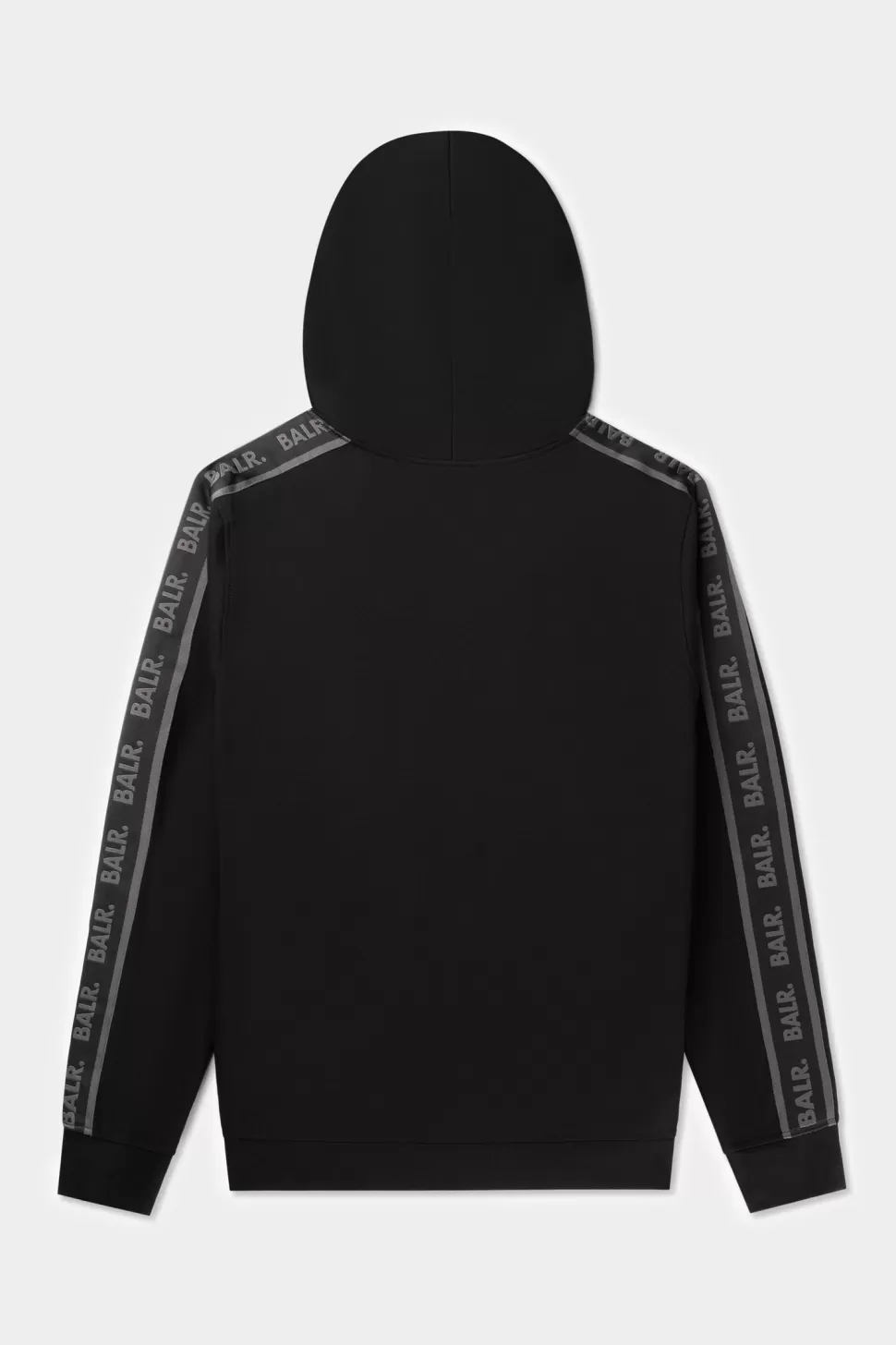 Sweatshirts*BALR. Q-Tape Zip Through Hoodie Jet Black