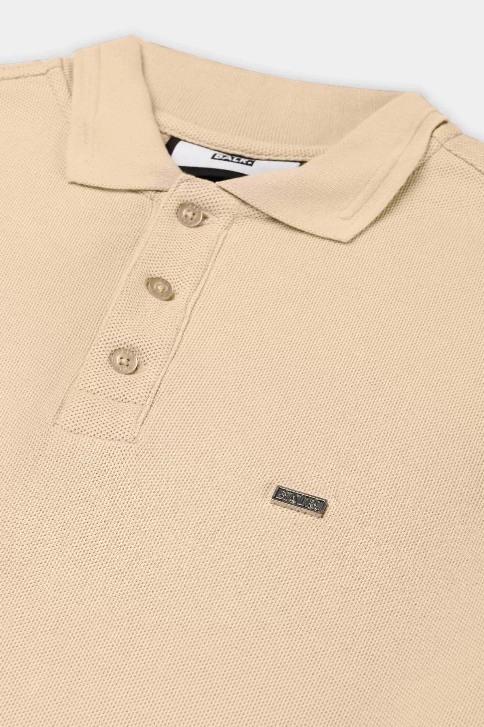 Polos*BALR. Sebastian Metal Brand Slim Polo Irish Cream