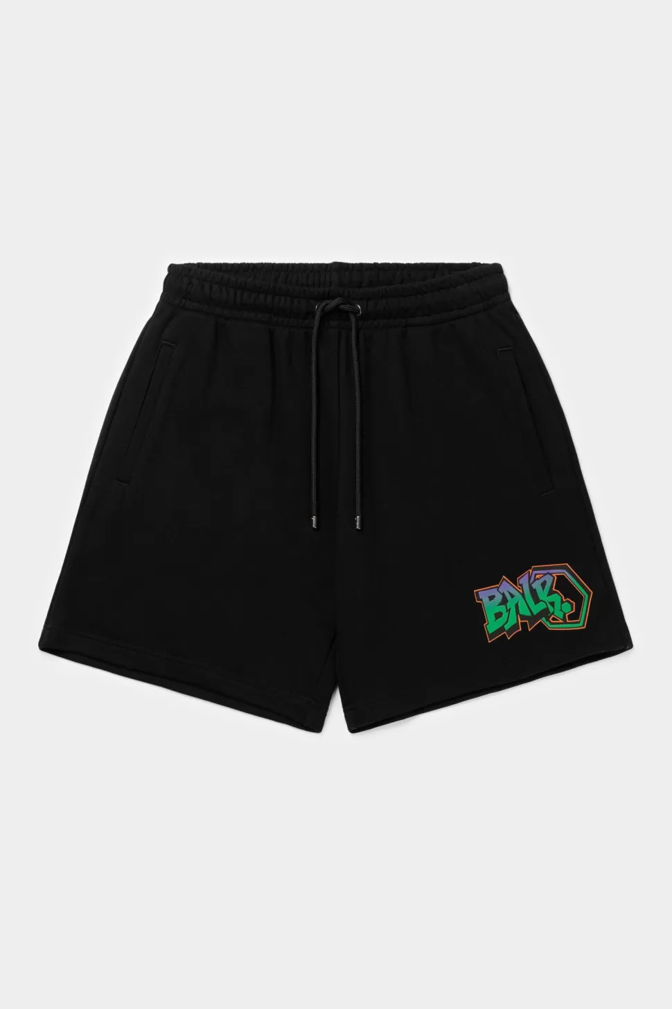 Kurze Hosen*BALR. Storm Graffiti Regular Shorts Jet Black