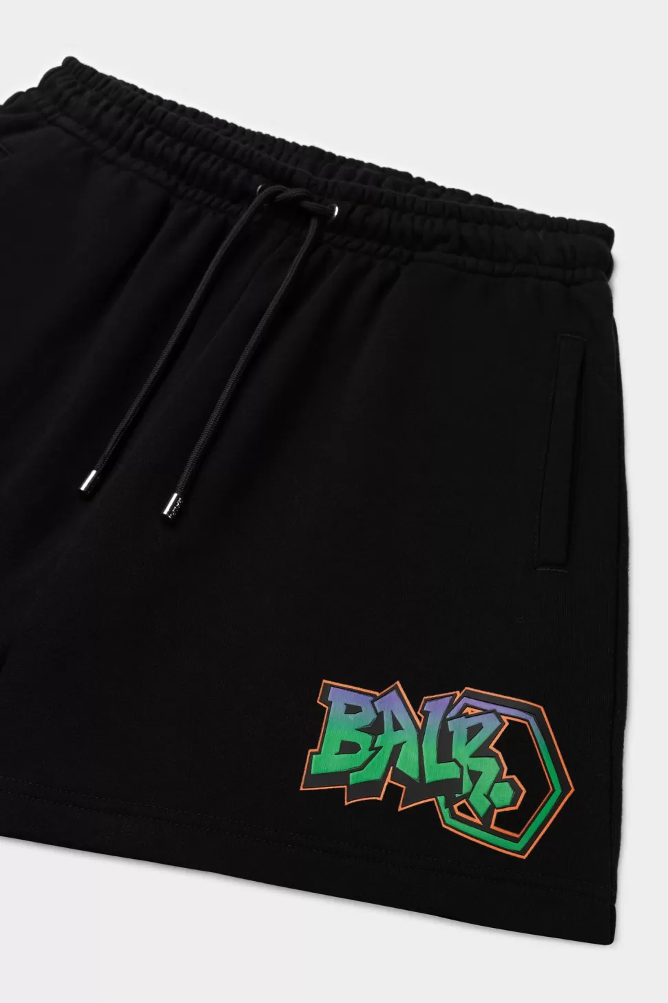 Kurze Hosen*BALR. Storm Graffiti Regular Shorts Jet Black