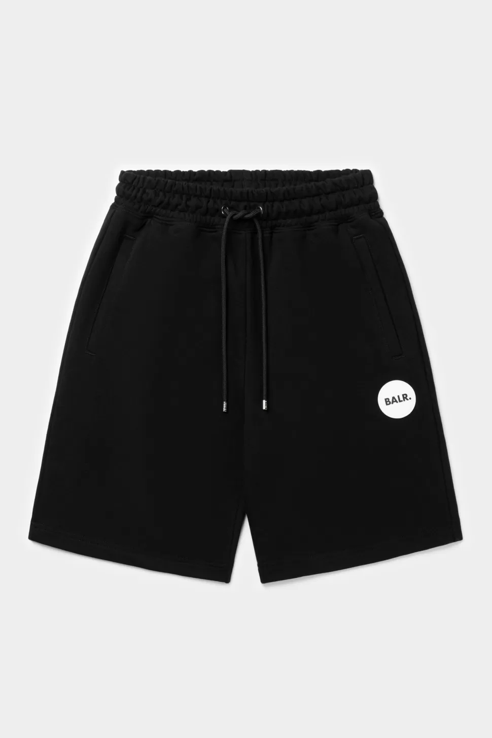 Kurze Hosen*BALR. Tony Regular Round Rubber Badge Sweat Shorts Jet Black